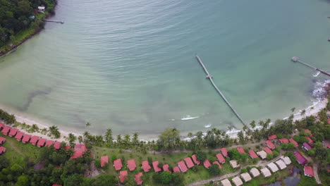 aerial view of ko kut with serene beach and turquoise sea