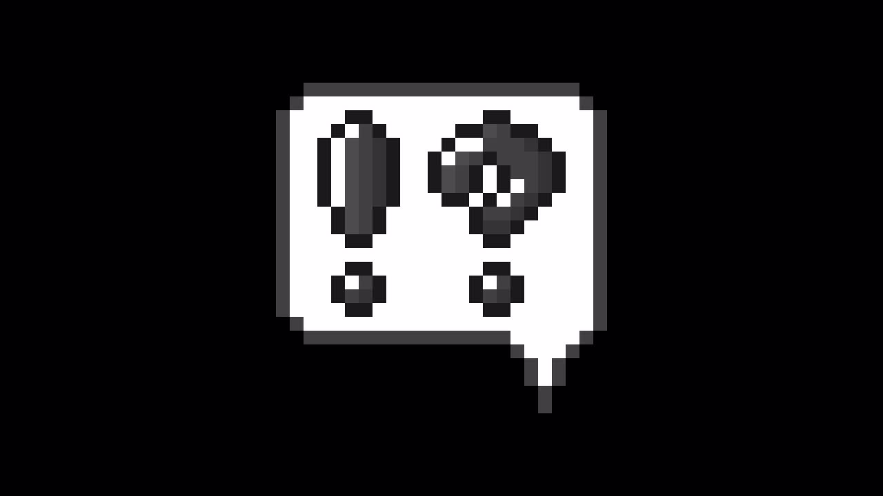 Pixel art animation icon speech bubble interrobang mark (6)