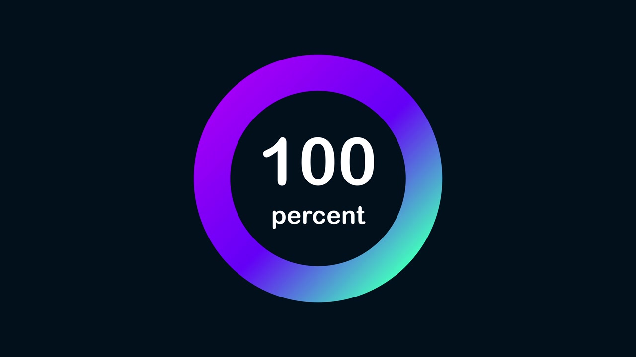 Digital Loading Progress Bar Animation with Percentage Counter