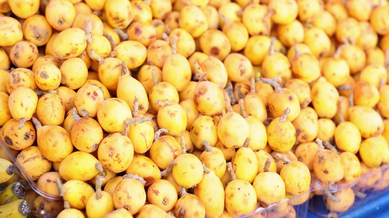Pile of fresh loquats