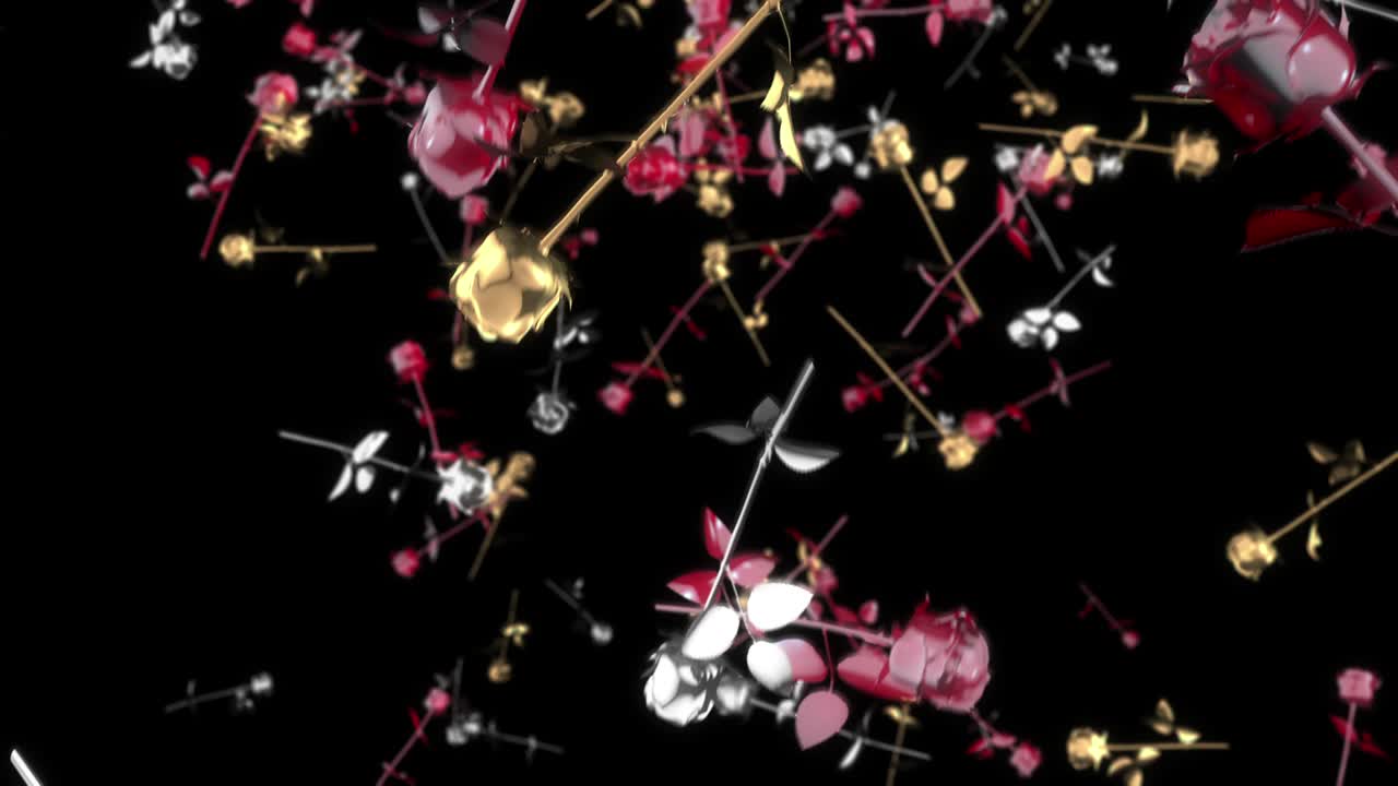 떨어지는 3d 장미 02