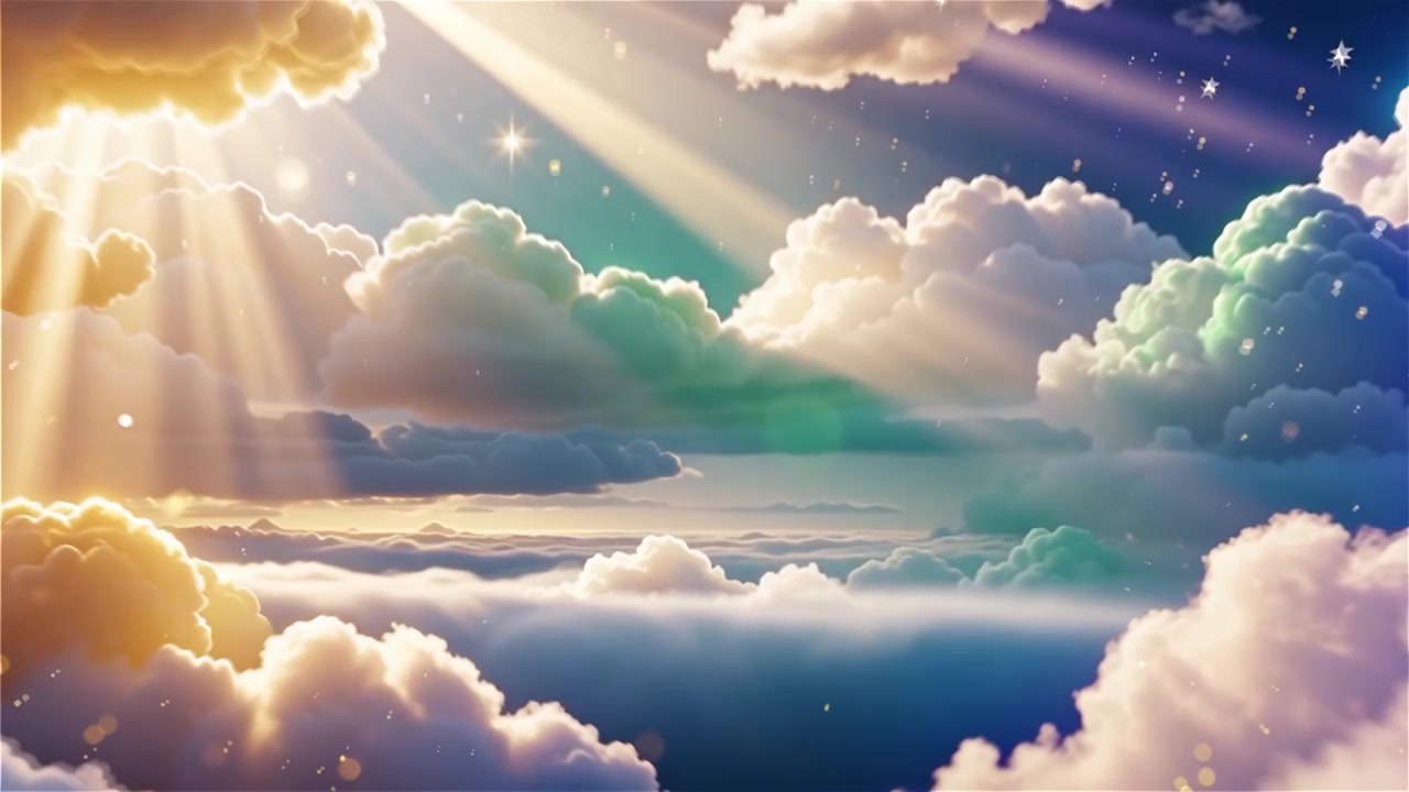 Christian Heavenly Light Worship Background