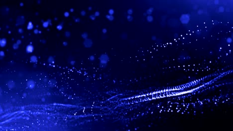 4k 3d render de partículas de brillo como fondo dinámico sin costuras abstracto con profundidad de campo y bokeh. ciencia ficción o microcosmos, espacio o espacio abstracto digital. animación de bucle 3d. cuerdas azules 18