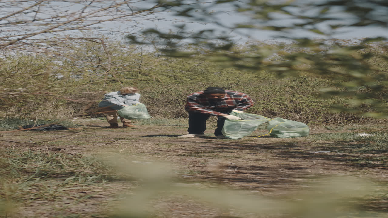Female Environmental Activist Doing Forest Cleanup