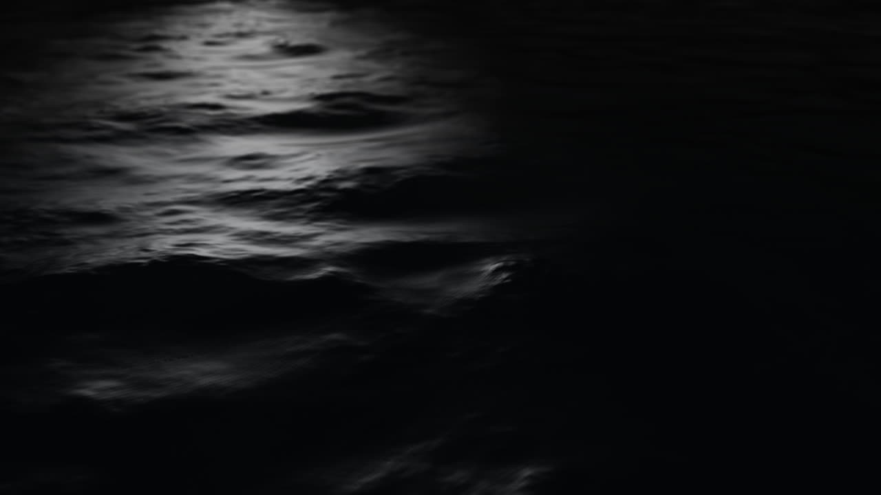 Cinematic Dark Ocean Surface Loop with Glossy Reflections