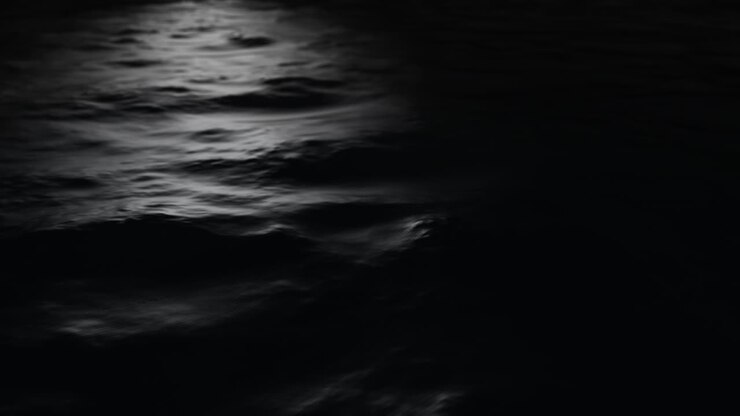 Cinematic Dark Ocean Surface Loop with Glossy Reflections