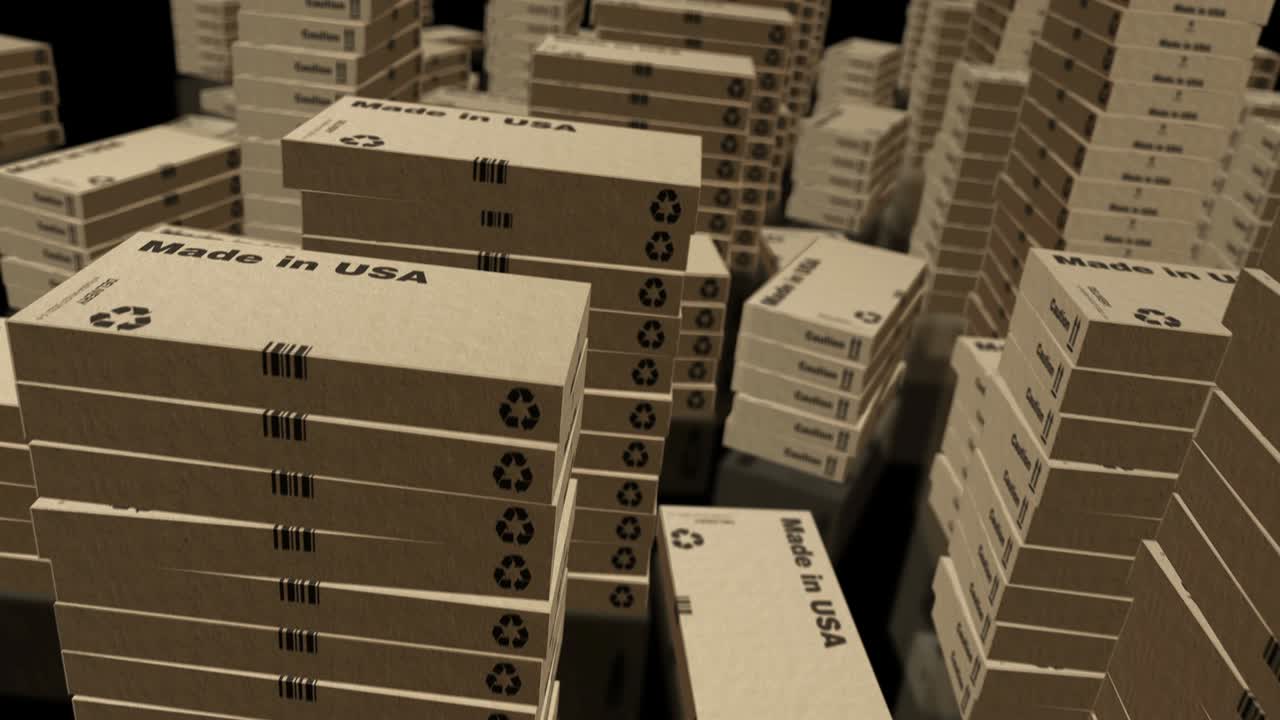 미국에서 만들어진 박스  프로덕션 루프 애니메이션