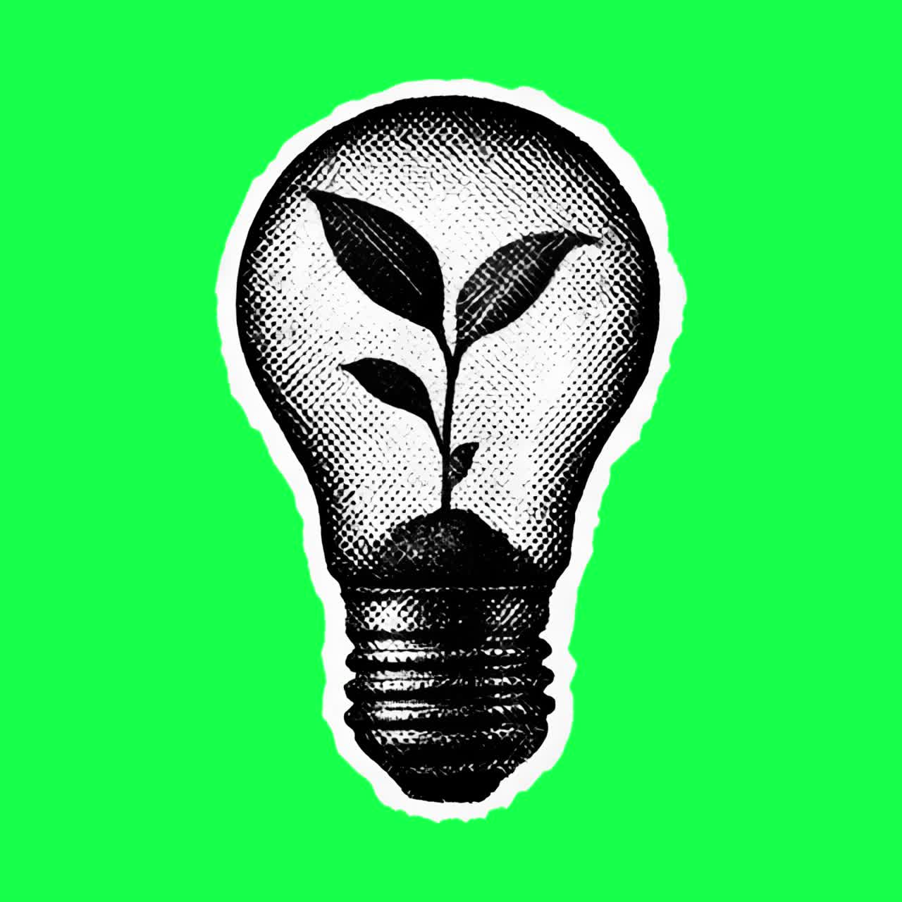 Animazione concept art di innovazione ecologica, video 4K trasparente, schermo verde.
