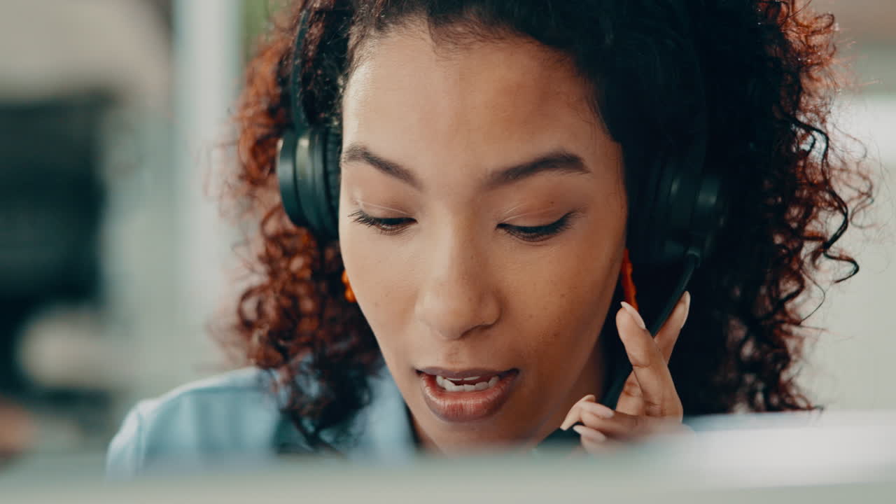 Customer Service Representative Wearing Headset