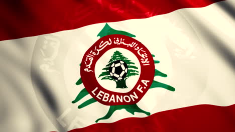 bandera de la federación de fútbol del líbano