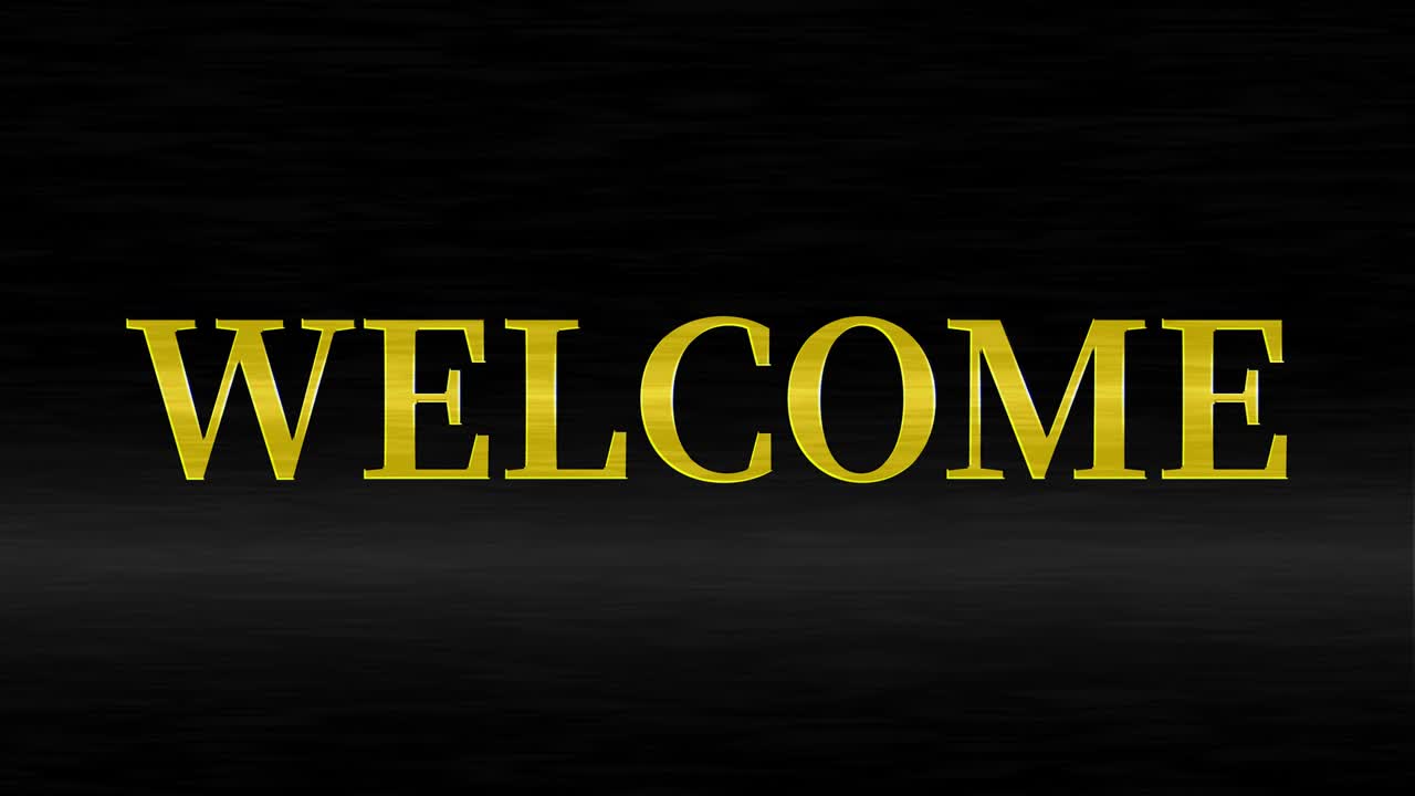 WELCOME message text animation motion graphics