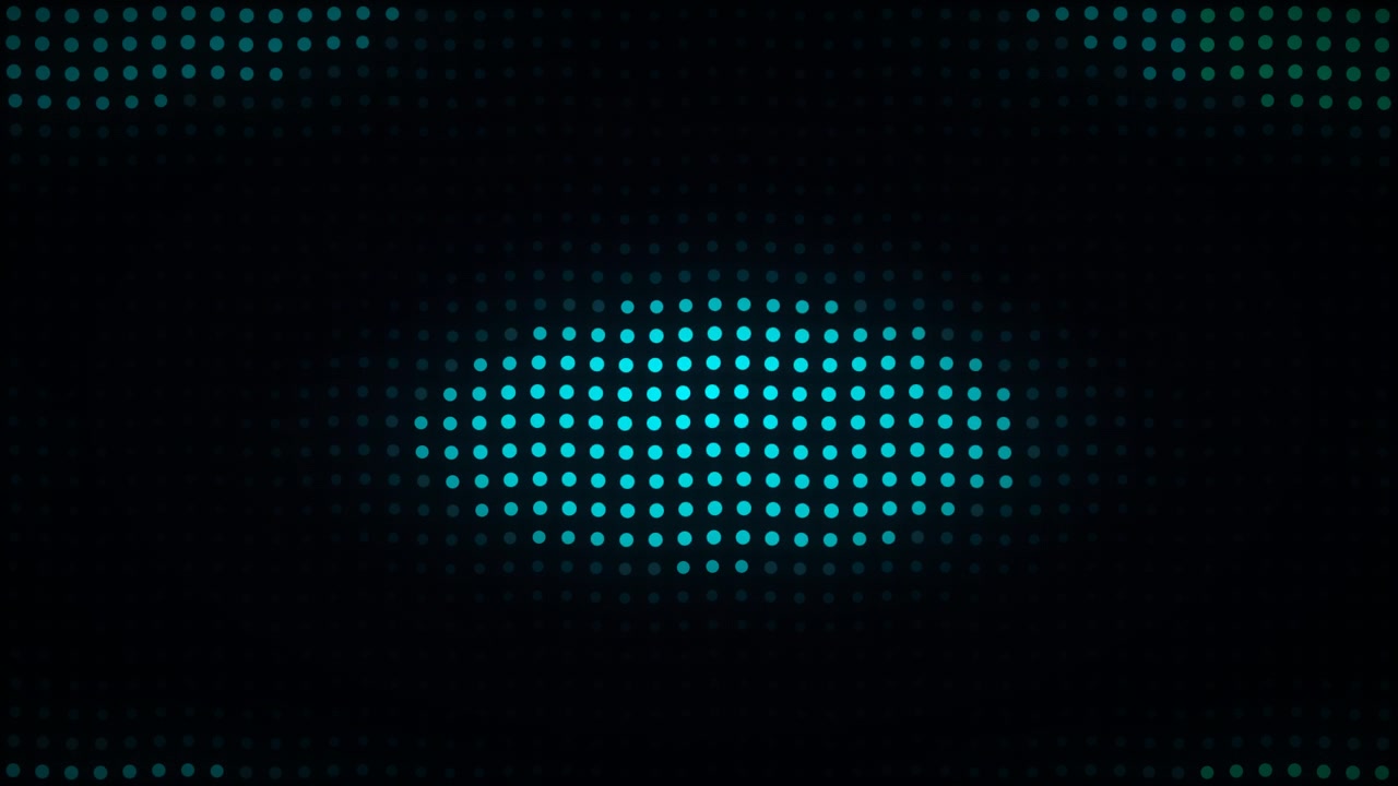 Sfondo astratto in movimento con punti verdi luminosi