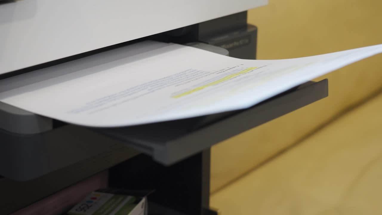 Printer Outputting Documents
