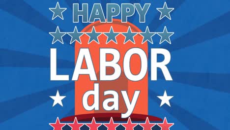 Animation-of-happy-labor-day-text-over-lights