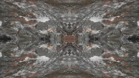 Kaleidoscope-from-Nature-Shots,-Wissahickon-Creek