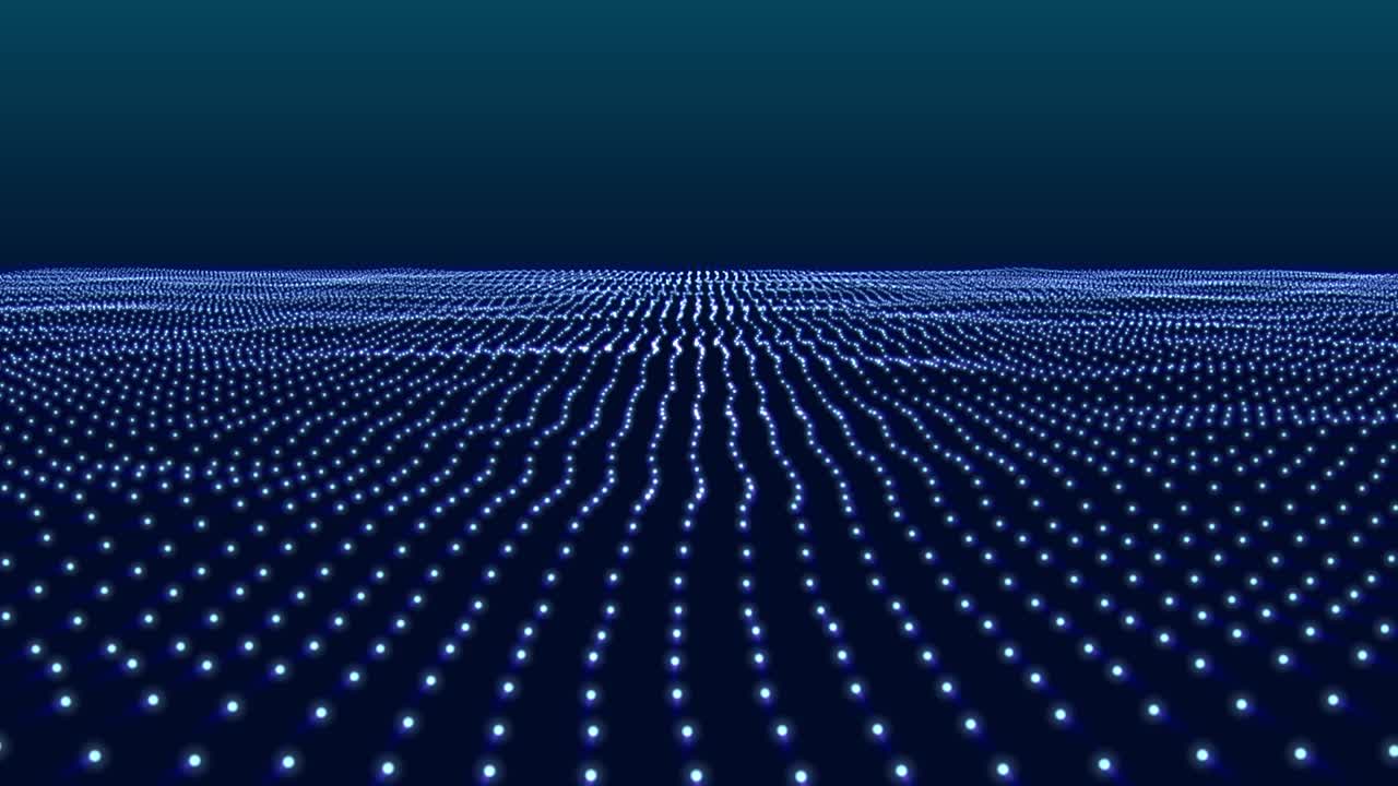 Animation background with wavy lines from blue points.