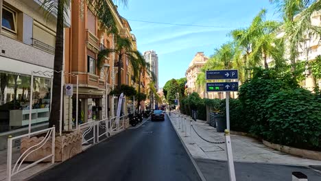 a bustling street in monte carlo, france