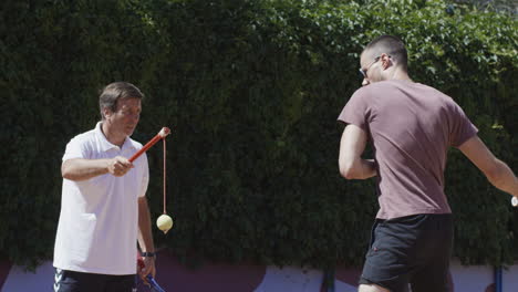 tennis coaching session