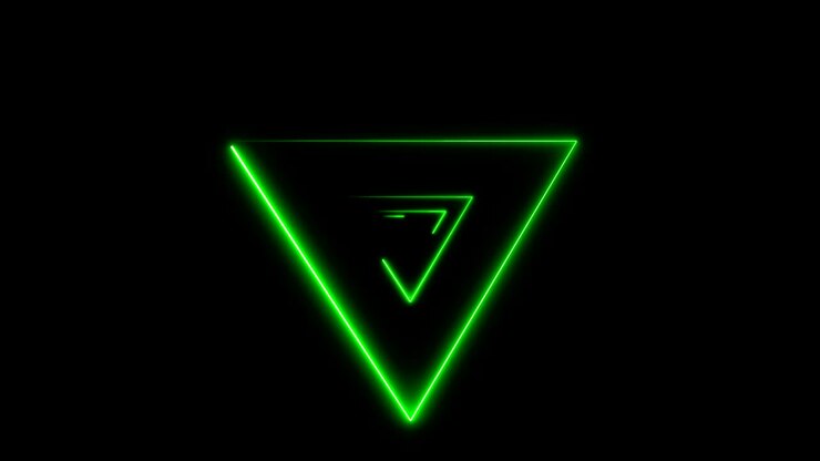 Abstract background with Neon Triangulars