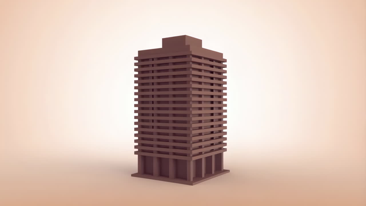 Minimalist Voxel Style Building