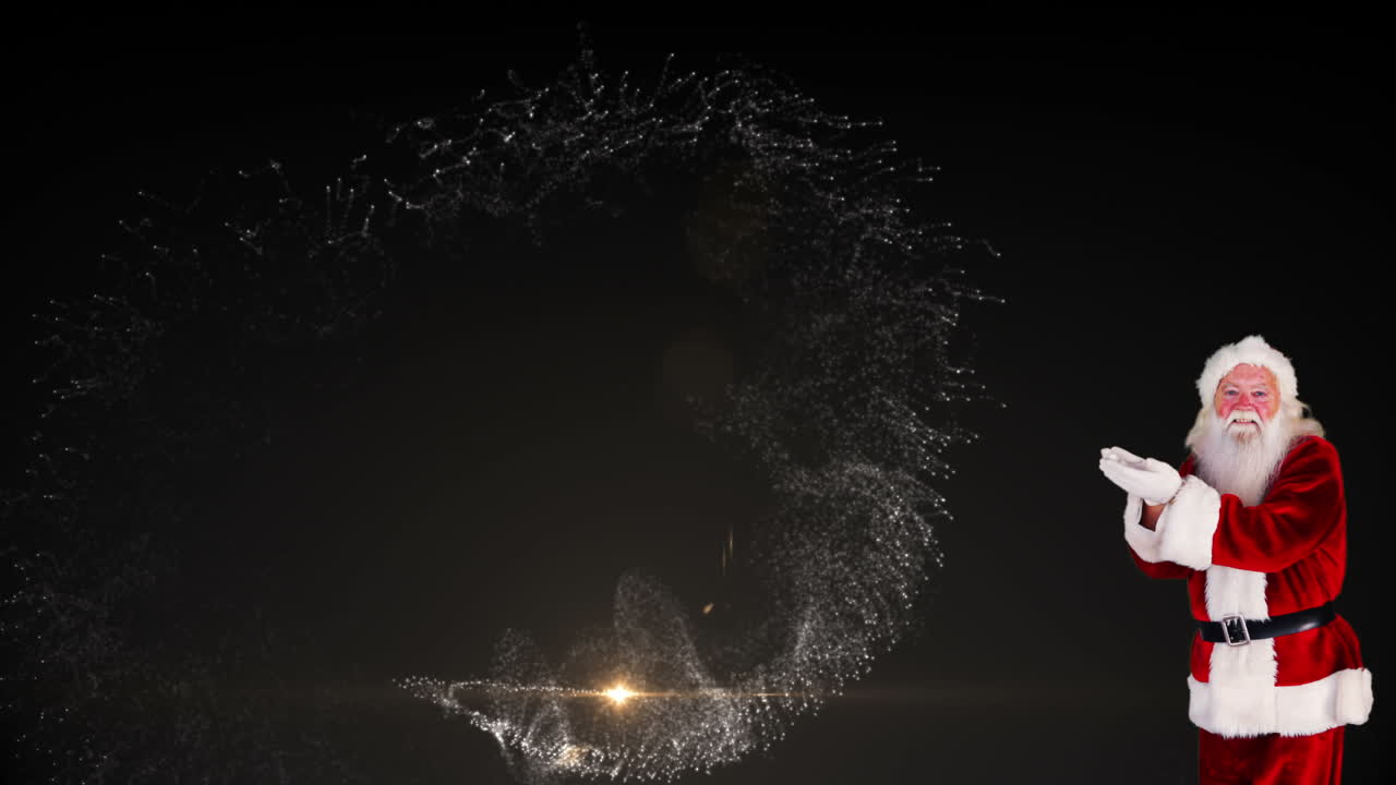 마법의 크리스마스 트리를 만드는 산타