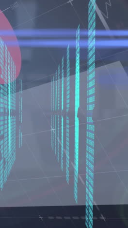 Animation of statistics, data processing and biometric fingerprints