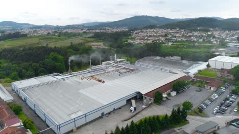 Industrial-furnace-chimneys-Aerial-View