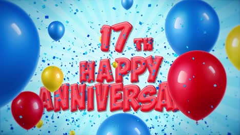 17th anniversary celebration with balloons