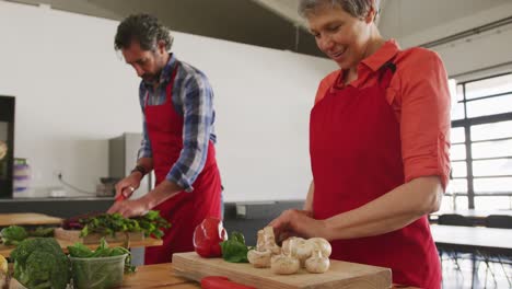 chefs cutting vegetables