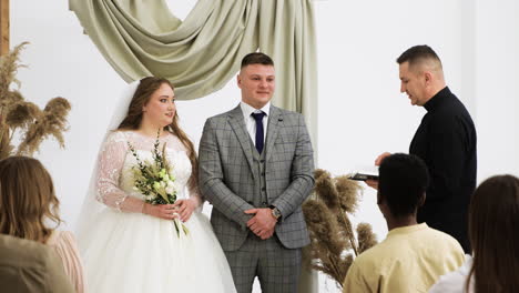 couple in love at the altar