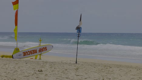 surf rescue equipment on currumbin beach