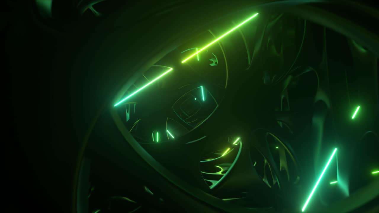 추상적인 반이는 네온 터널