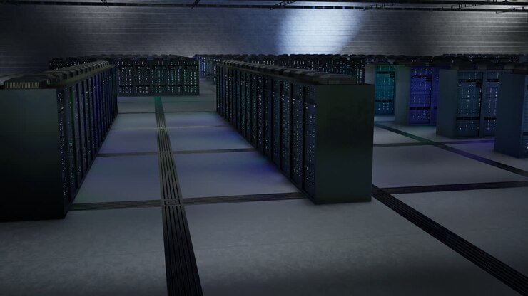 Attrezzatura della sala server che gestisce i dati necessari per il mining di criptovalute