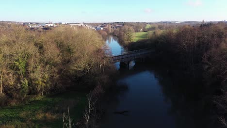 aerial view of the orne river in normandy