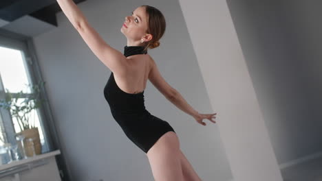 bailarín de ballet en la práctica