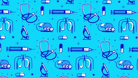 medical equipment pattern illustration seamless loop.