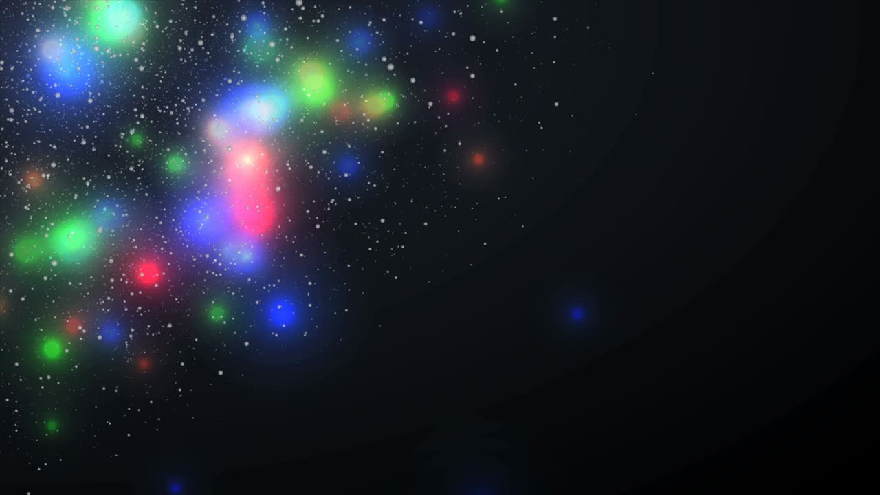 luces de navidad desfocalizadas brillantes iluminación de guirnaldas animación de video