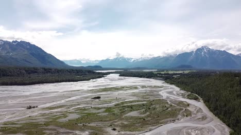 video aereo del rio matanuska. palmera, alaska