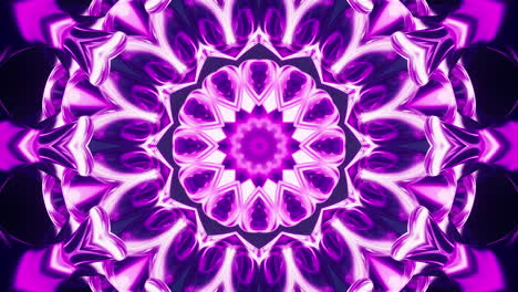 abstract glowing neon kaleidoscope pattern, 3d rendering.