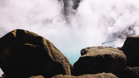 boiling pool of geothermal water, umi jigoku "ocean hell" in beppu region japan