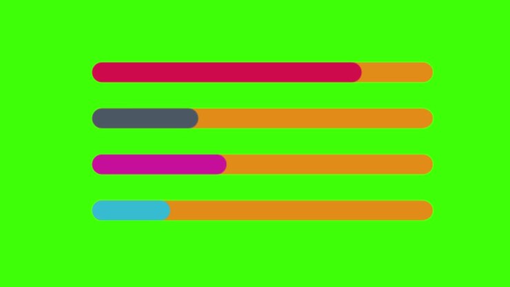 animación de un icono infográfico en un fondo de pantalla verde