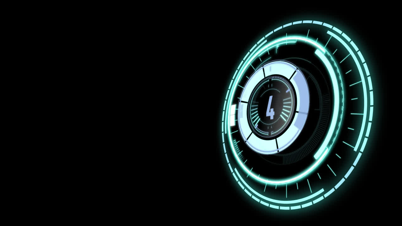 Countdown on black background