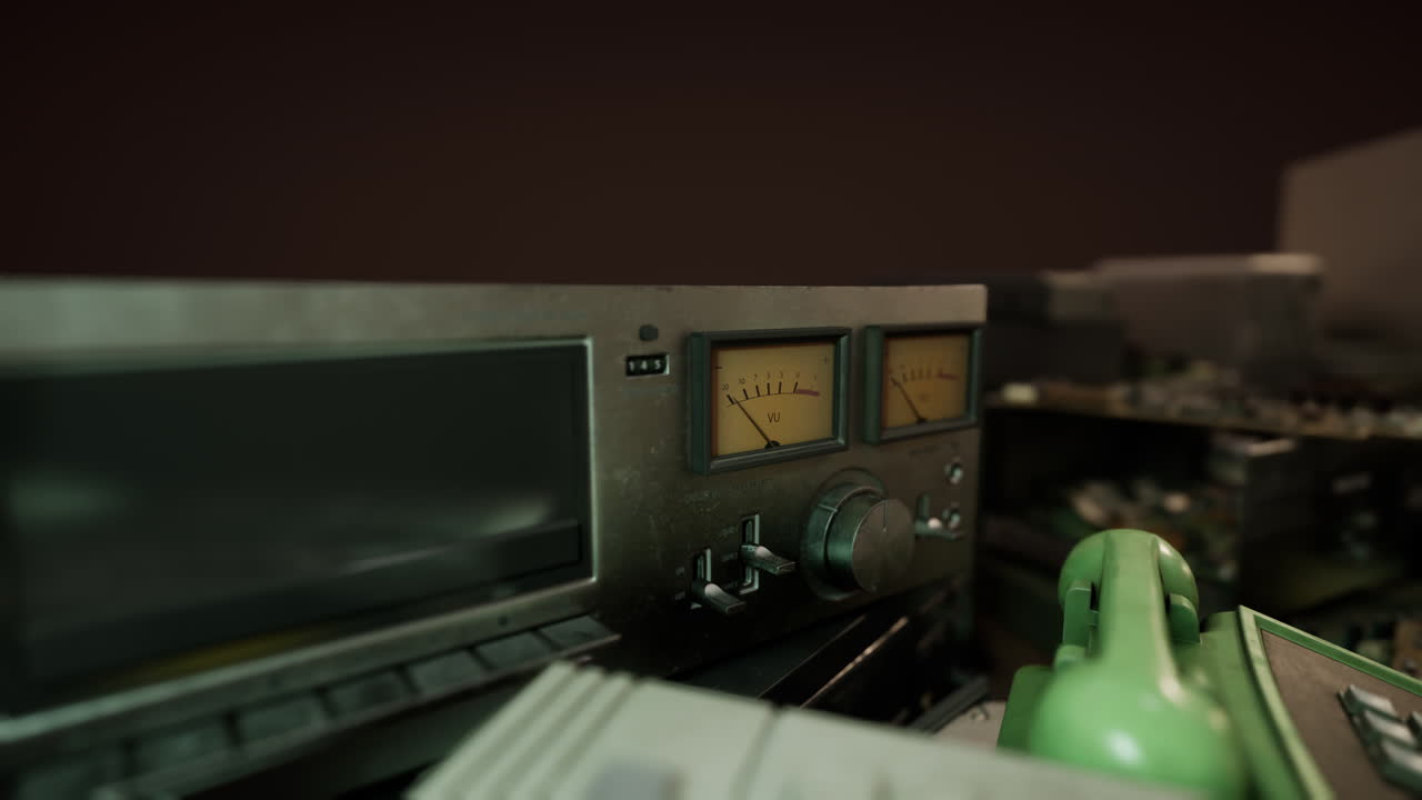 버려진 컴퓨팅 센터에서 80년대의 오래된 컴퓨터