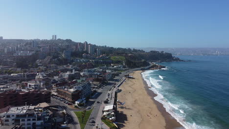 City-beach-shore-aerial-scene