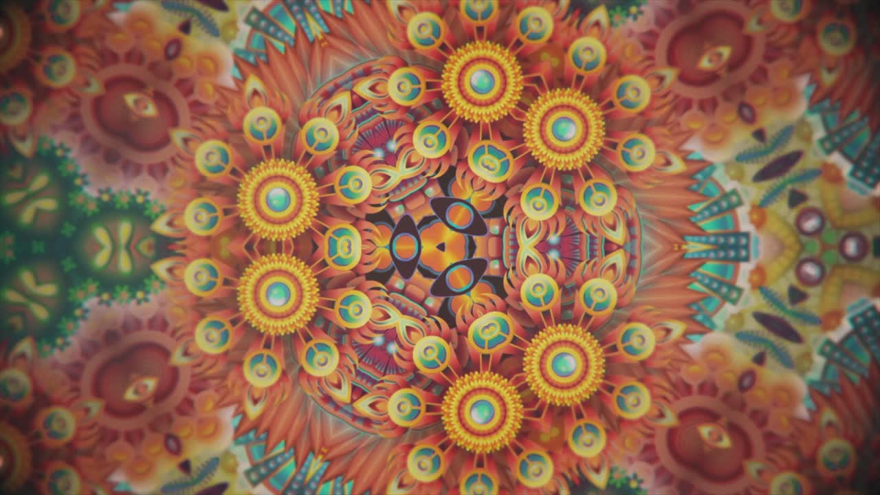 patrón de mandala geométrico vibrante