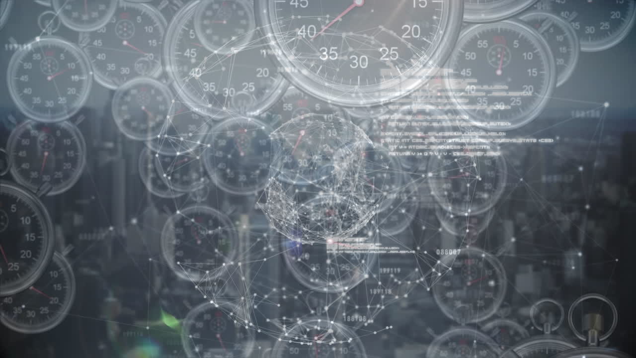 연결 네트워크의 애니메이션과 클럭을 통한 데이터 처리