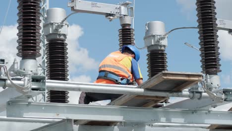 construction of a transformer substation