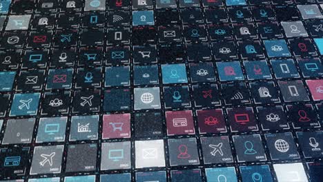 digital interface with multiple icons