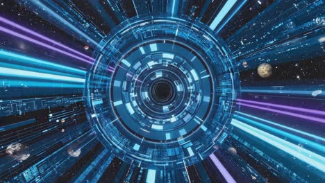 futuristic hyperspace portal