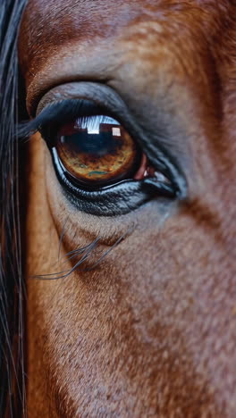 close-up of a horse's eye